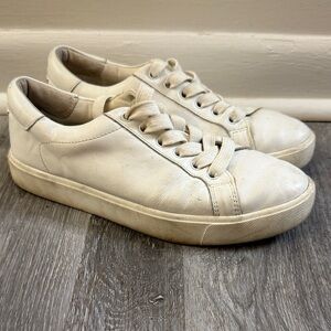 Sam Edelman Ethyl low-top lace-up sneakers in white leather